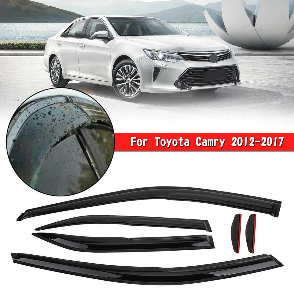 12-17 Toyota Camry Car Window Sun Rain Guard Visors Kit 6PCS Generic