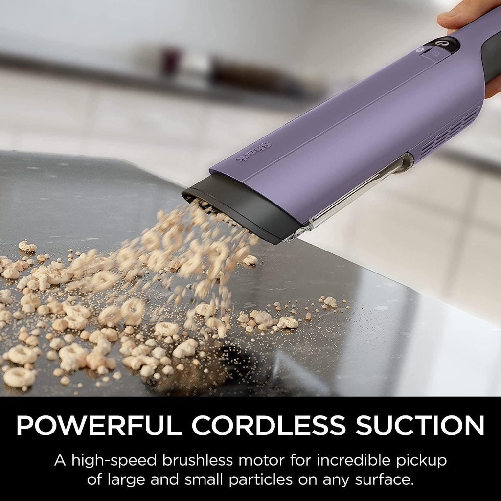 Shark WV401PK WANDVAC POWER PET Cordless Hand Vacuum, Ultra-Lightweight and Portable with Powerful Suction and Tools for Pets, Designed for Car and Home, Purple