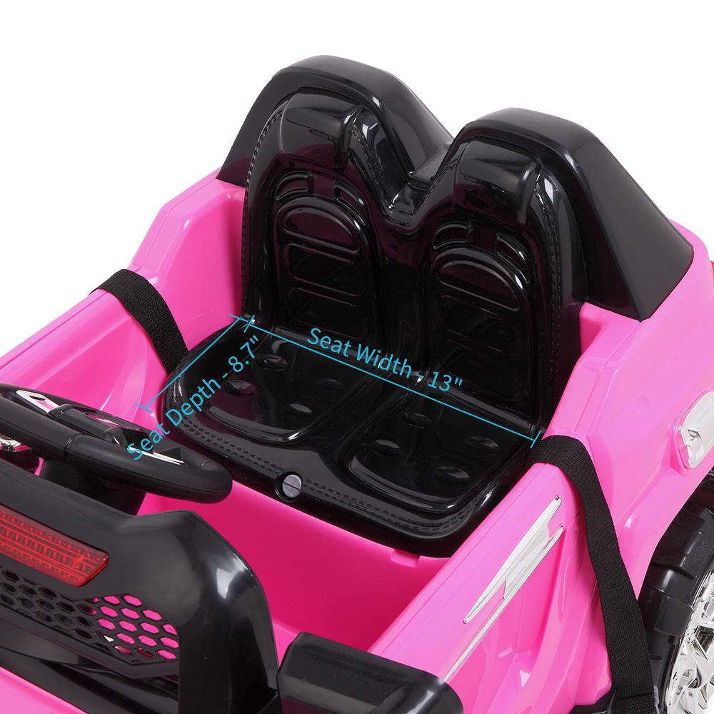 LEADZM LZ-9922 Off-Road Police Car, Ride on Car for Kid, Double Drive With 2.4G Remote Control,12V7AH Rechargeable Battery-Pink