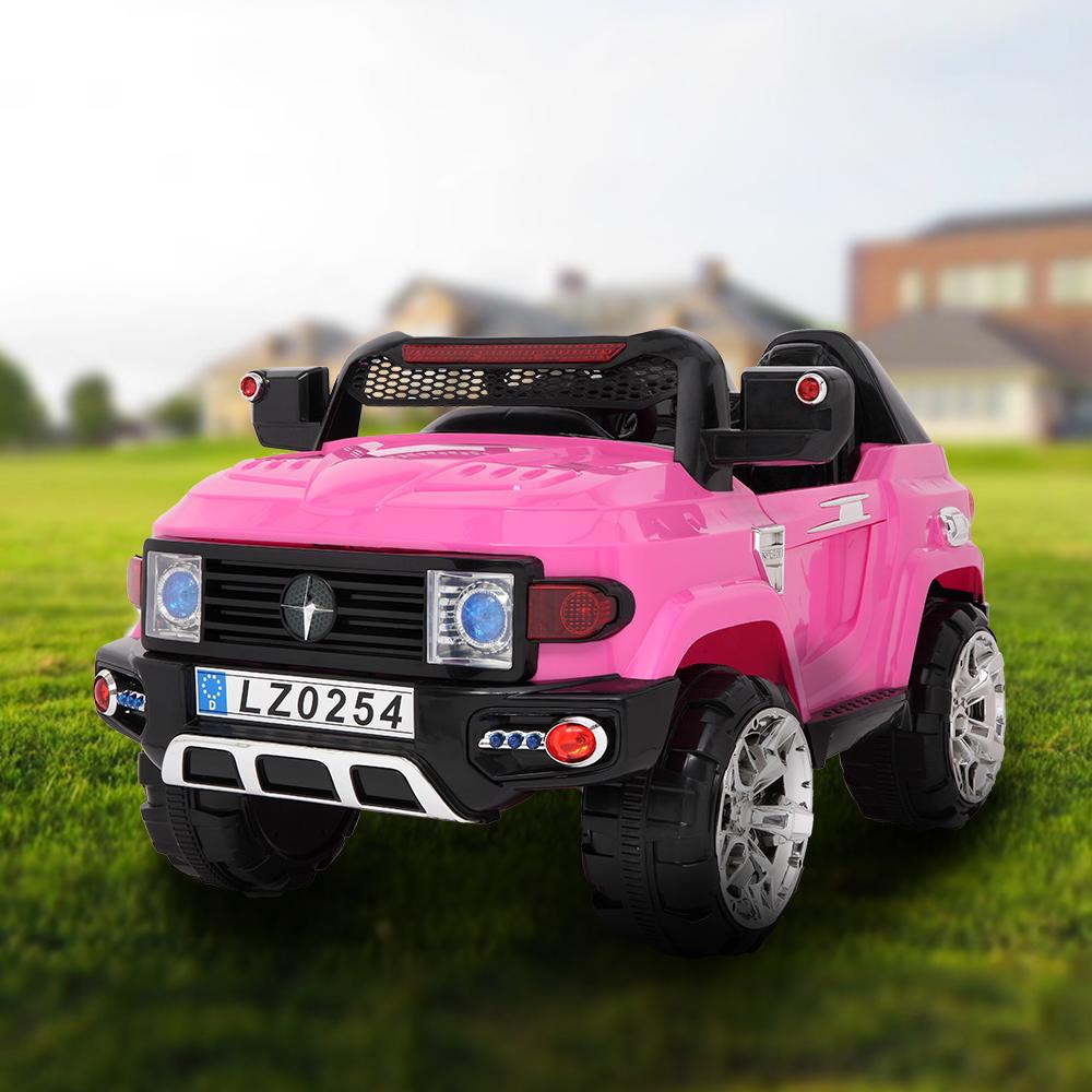 LEADZM LZ-9922 Off-Road Police Car, Ride on Car for Kid, Double Drive With 2.4G Remote Control,12V7AH Rechargeable Battery-Pink