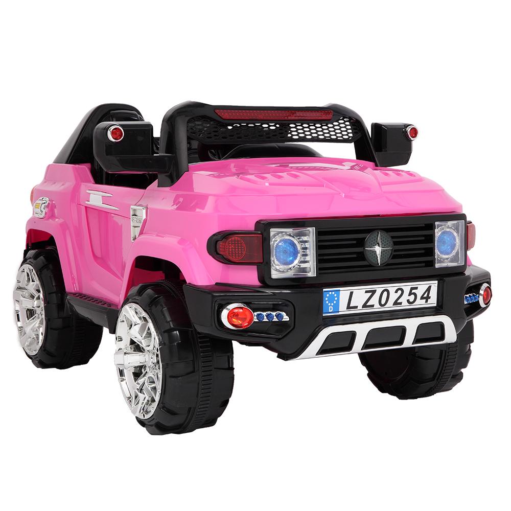 LEADZM LZ-9922 Off-Road Police Car, Ride on Car for Kid, Double Drive With 2.4G Remote Control,12V7AH Rechargeable Battery-Pink