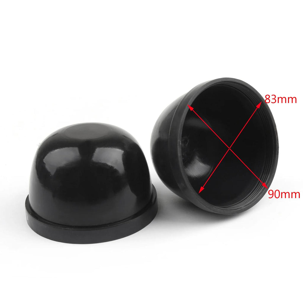 2pc 85mm Inner Diameter Rubber Housing Seal Cap Dust Cover For LED HID Headlight Generic