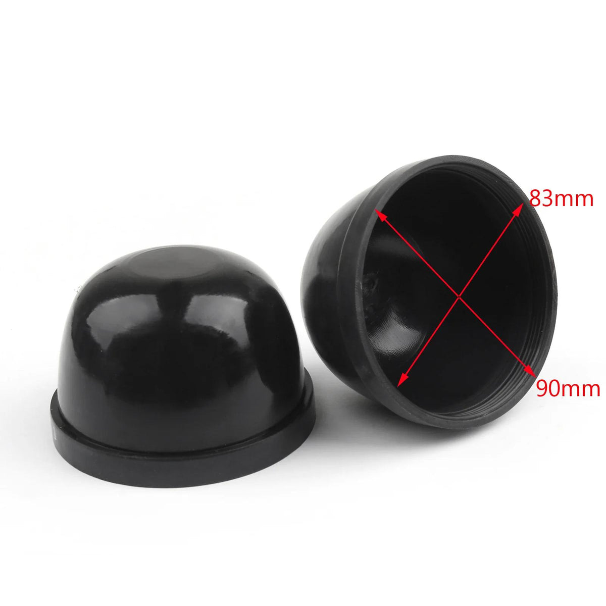 2pc 85mm Inner Diameter Rubber Housing Seal Cap Dust Cover For LED HID Headlight Generic