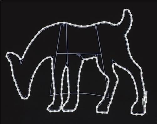 31" White LED Lighted Deer Head Down Christmas Outdoor Silhouette Decoration