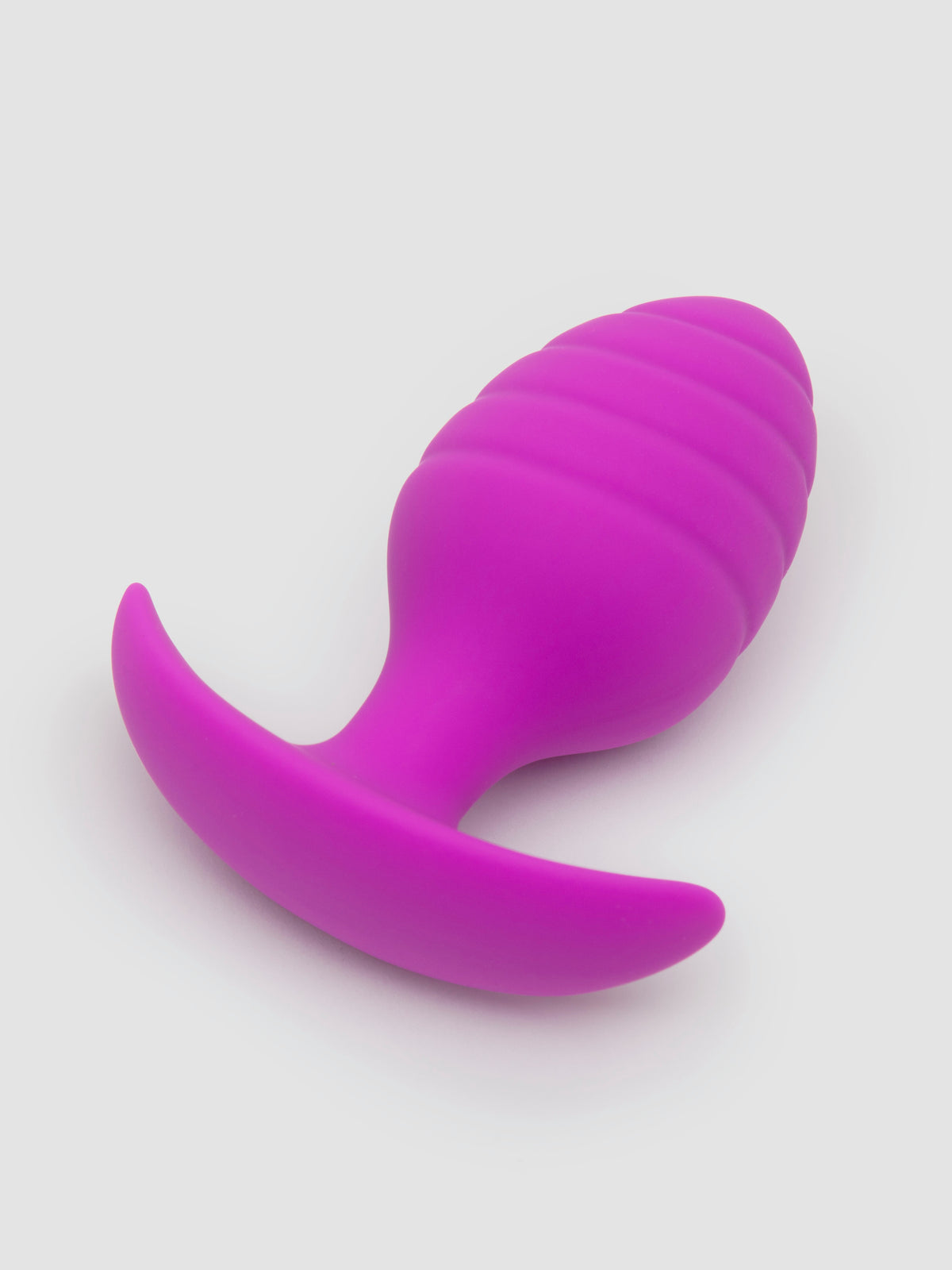 Lovehoney Booty Bliss Bulbous Silicone Textured Butt Plug, Purple