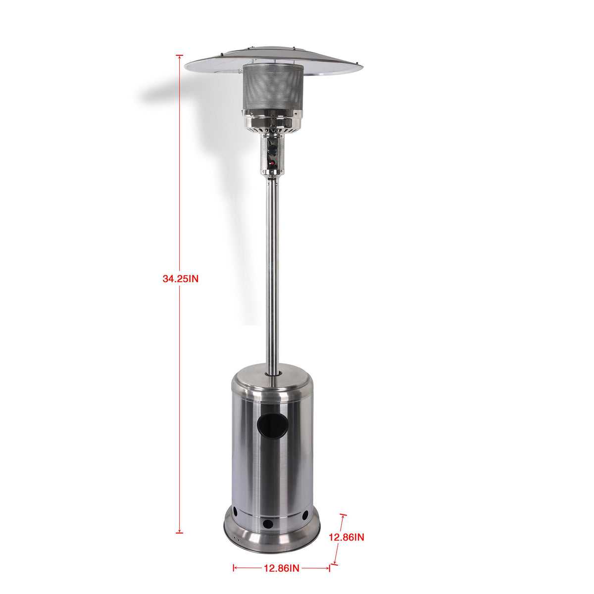 METERK Outdoor Freestanding Powder Coated Propane Iron Floor Standing 47000BUT Standing Patio Iron