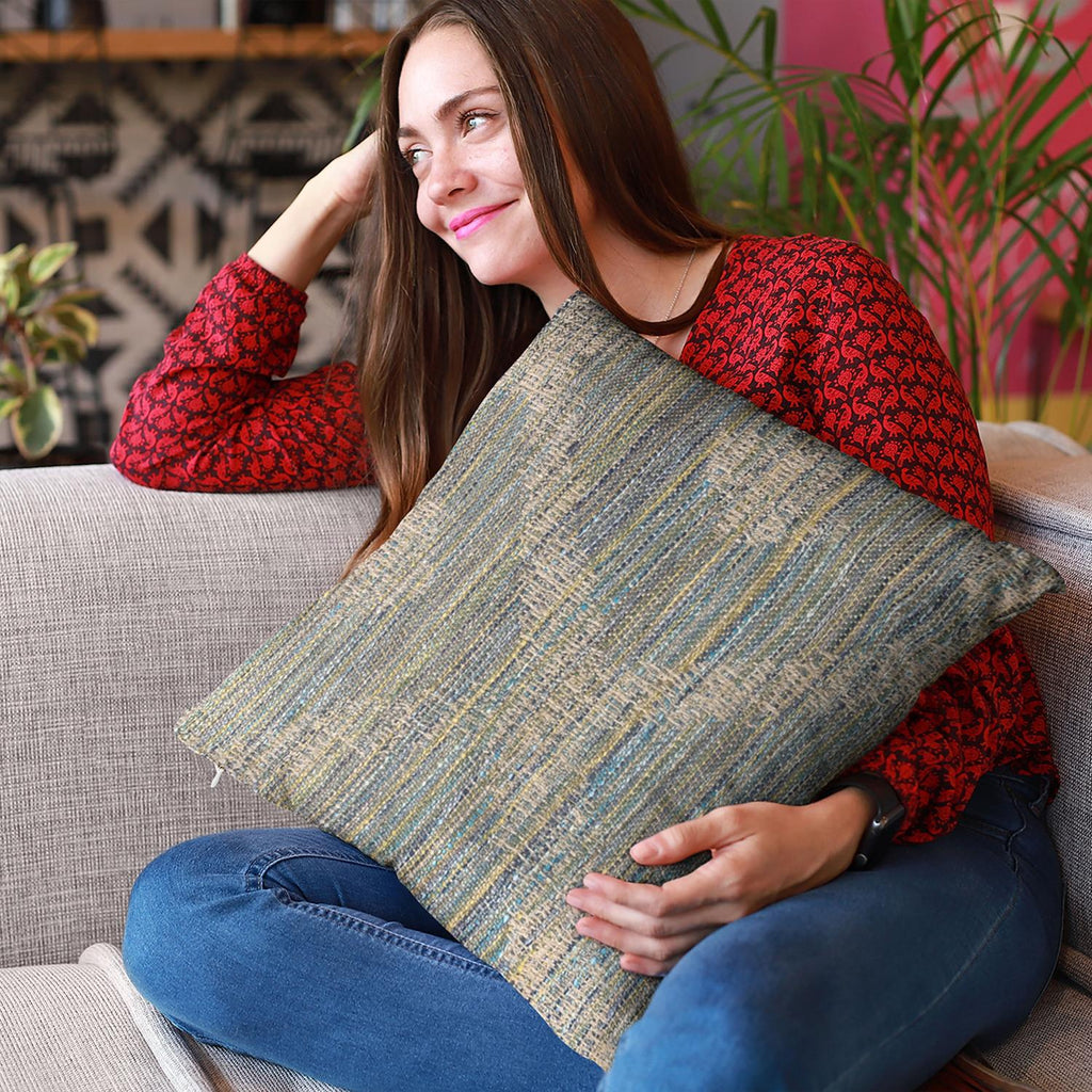 Plutus Blue Diamond Jacquard Luxury Throw Pillow-Size:20" x 30"