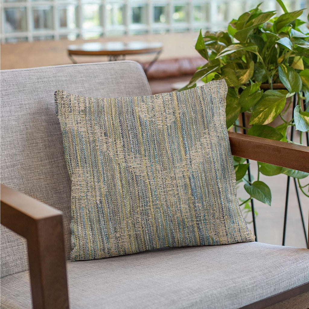 Plutus Blue Diamond Jacquard Luxury Throw Pillow-Size:20" x 30"