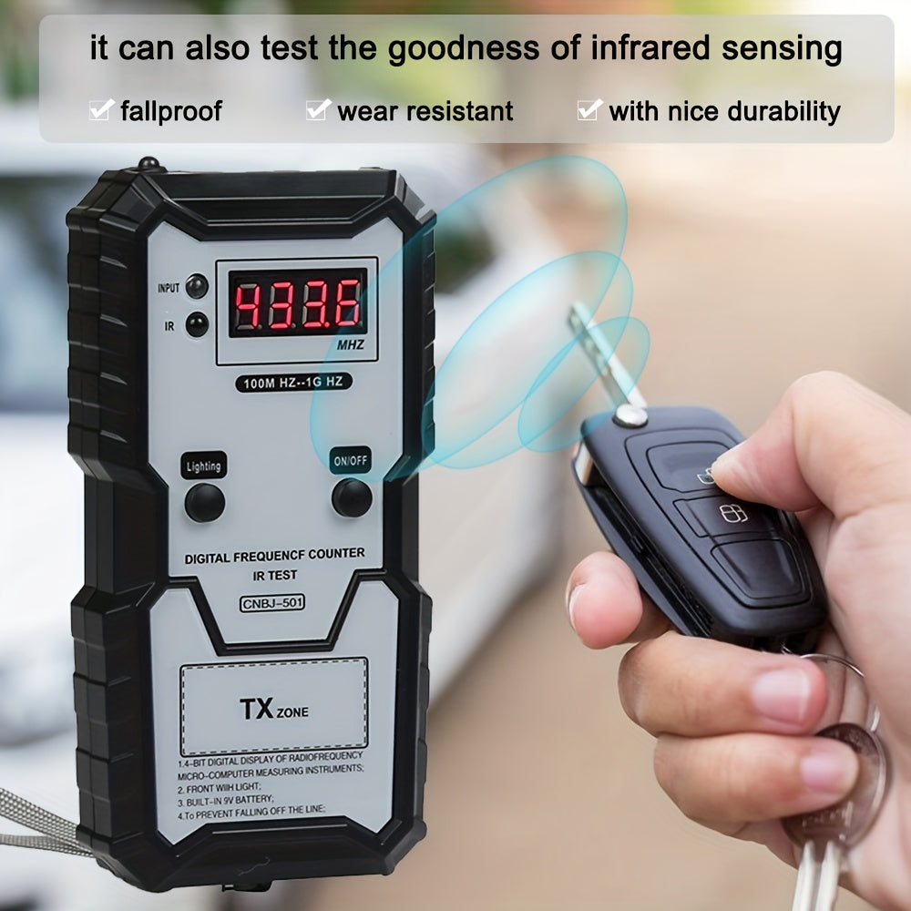Car Remote Keys Infrared Frequency Tester 3937.01inch-1GHZ 4-bit Digital Electronic Infrared Frequence Counter Test Instrument