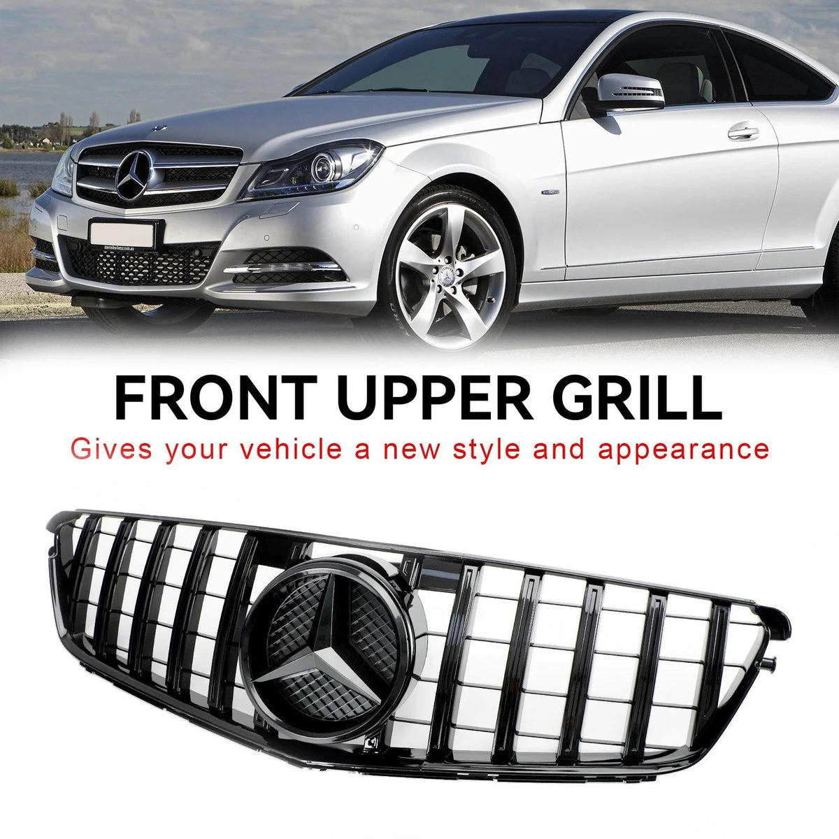 08-14 Benz W204 C-Class C300 C350 GTR Style Front Bumper Grille Grill  Generic