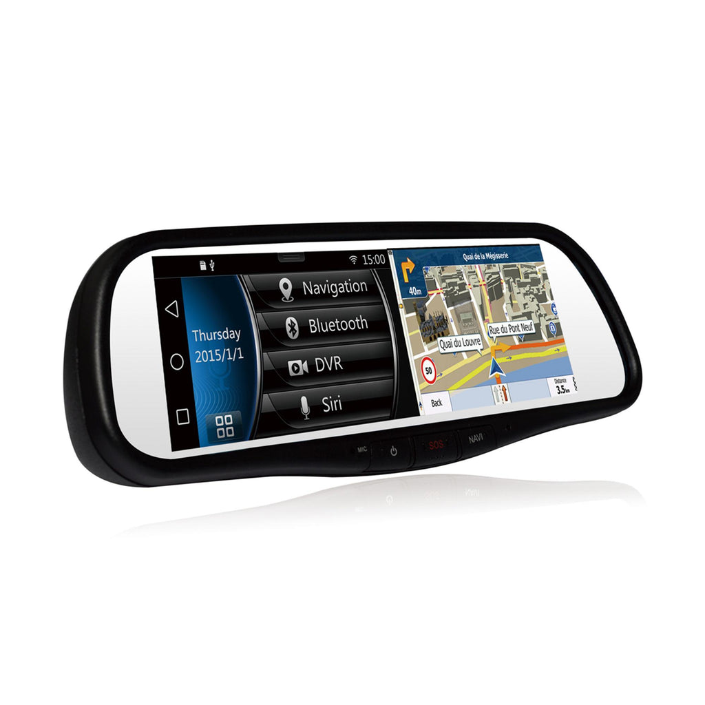 Advent & Voxx RVM740SM 7.8 in. Android Based Smart Touch-Bluetooth Rearview Mirror DVR