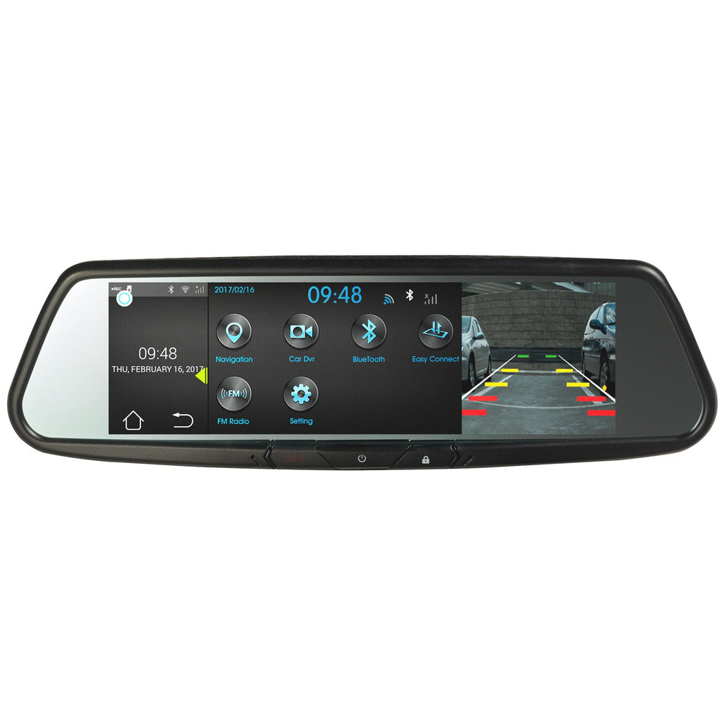 Advent & Voxx RVM740SM 7.8 in. Android Based Smart Touch-Bluetooth Rearview Mirror DVR