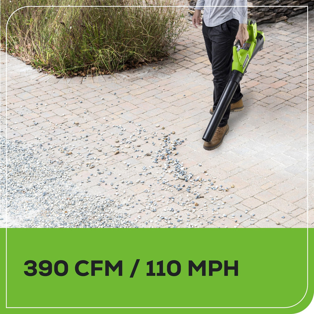 40V Cordless Yard Tool Combo Kit with 2.0Ah Battery &amp; Charger – 12" Auto Feed String Trimmer and 390 CFM Leaf Blower, Lightweight