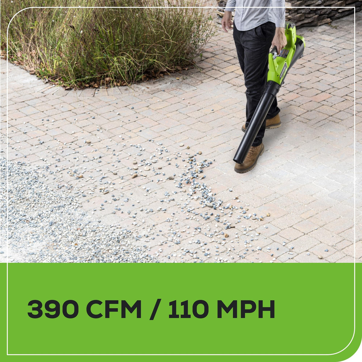 40V Cordless Yard Tool Combo Kit with 2.0Ah Battery &amp; Charger – 12" Auto Feed String Trimmer and 390 CFM Leaf Blower, Lightweight