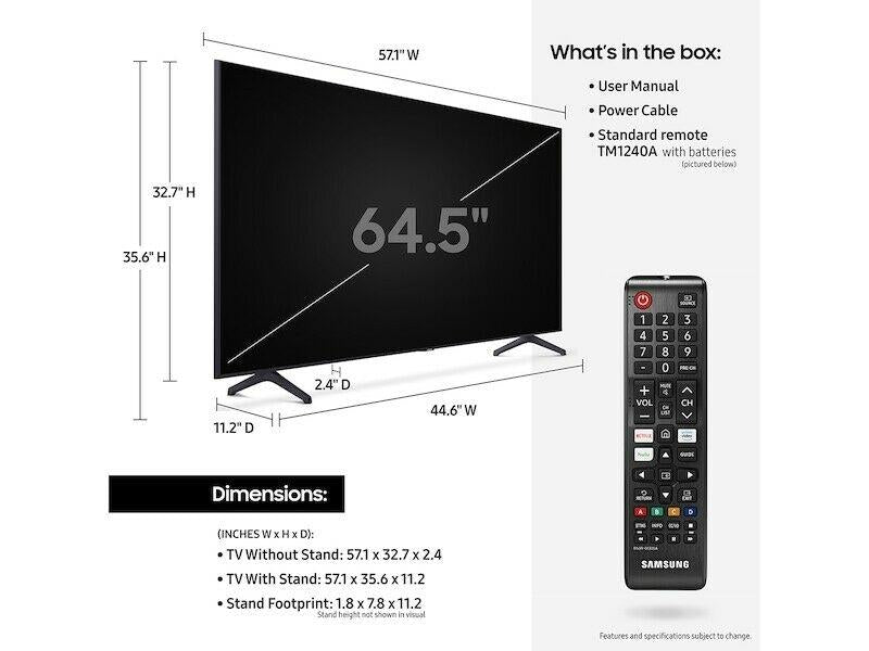 samsung 65" inch 4k led smart tv 7 series hdr ultra hd *cyber deal*