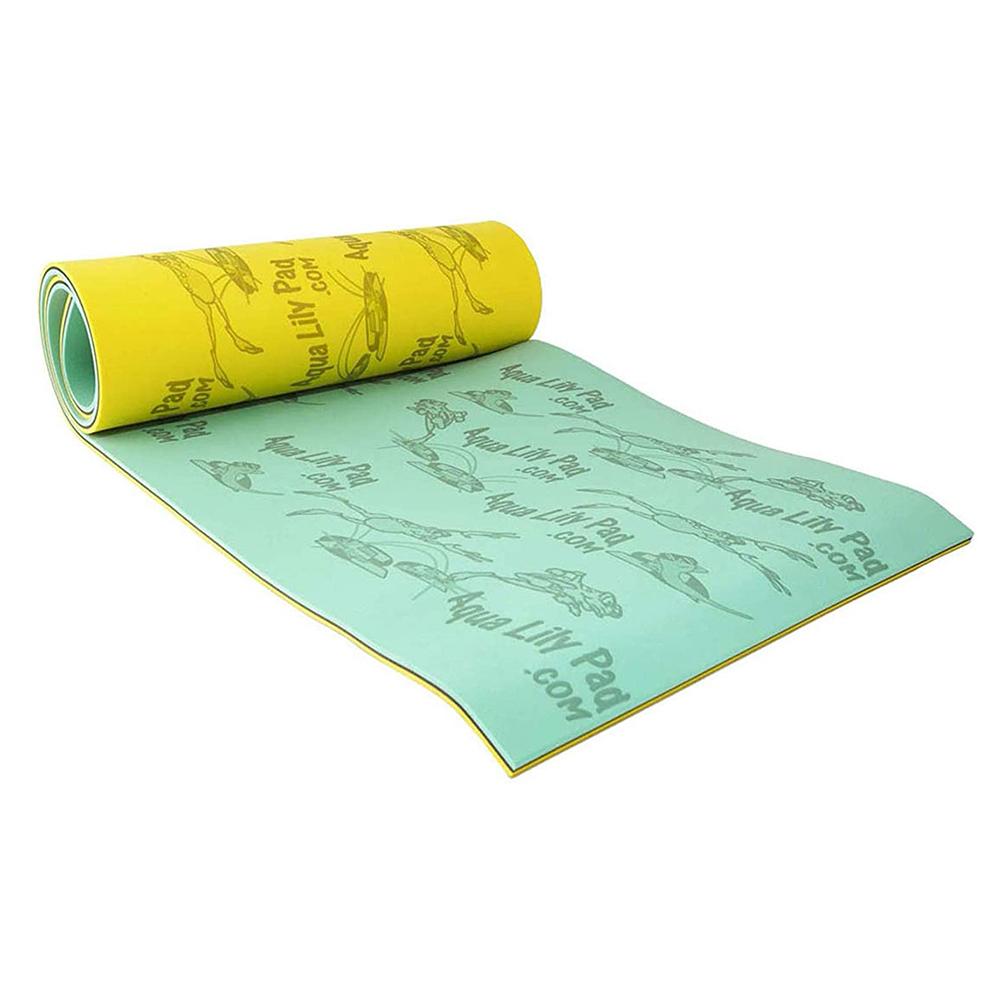 Aqua Lily Pad 20 Foot Bullfrog Water Playground Floating Foam Island Bundle with Mesh Vented Nylon Storage Bag for 16, 20, and