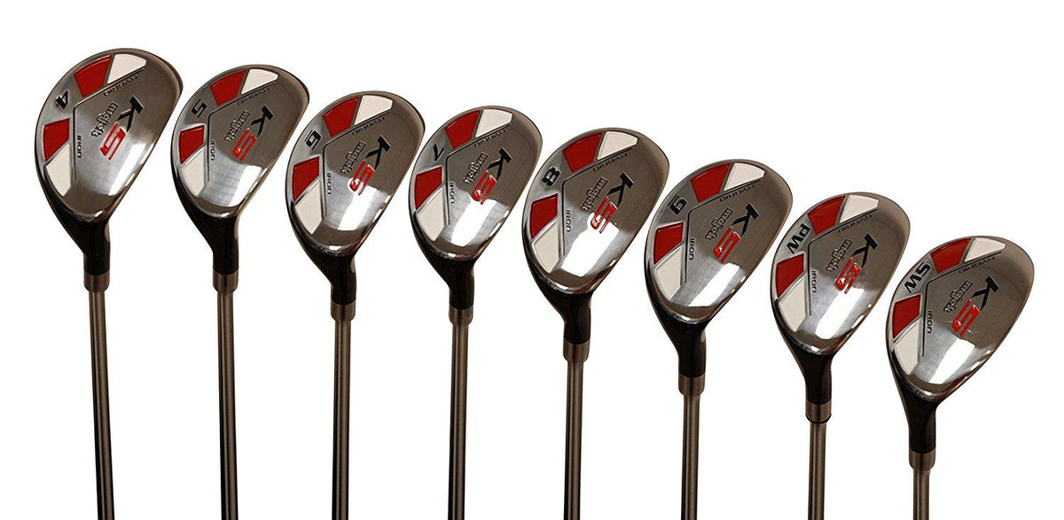 Majek Senior Ladies Golf Clubs All True Hybrid Set 55+ Years Womens Right Hand Lady Complete Set which Includes: #4, 5, 6, 7, 8, 9, PW + SW Lady Flex Right Handed Utility A Lady Flex