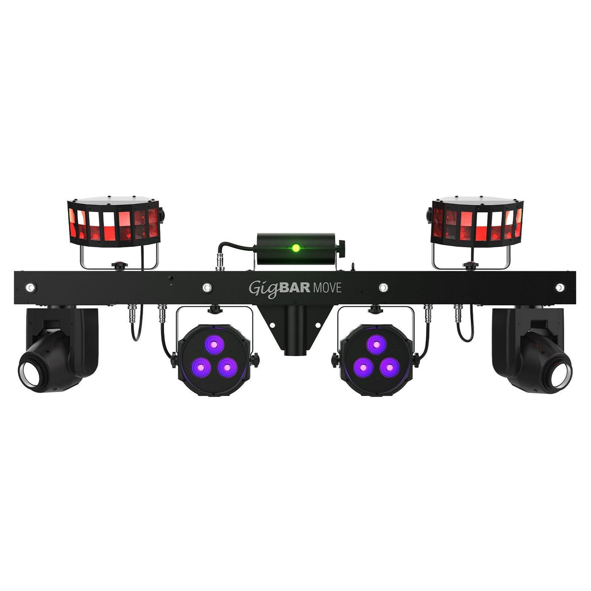 2x Chauvet DJ GigBar Move 5-in-1 Ultimate Effect Light Systems with DMX Controller &amp; Fog Machine Package
