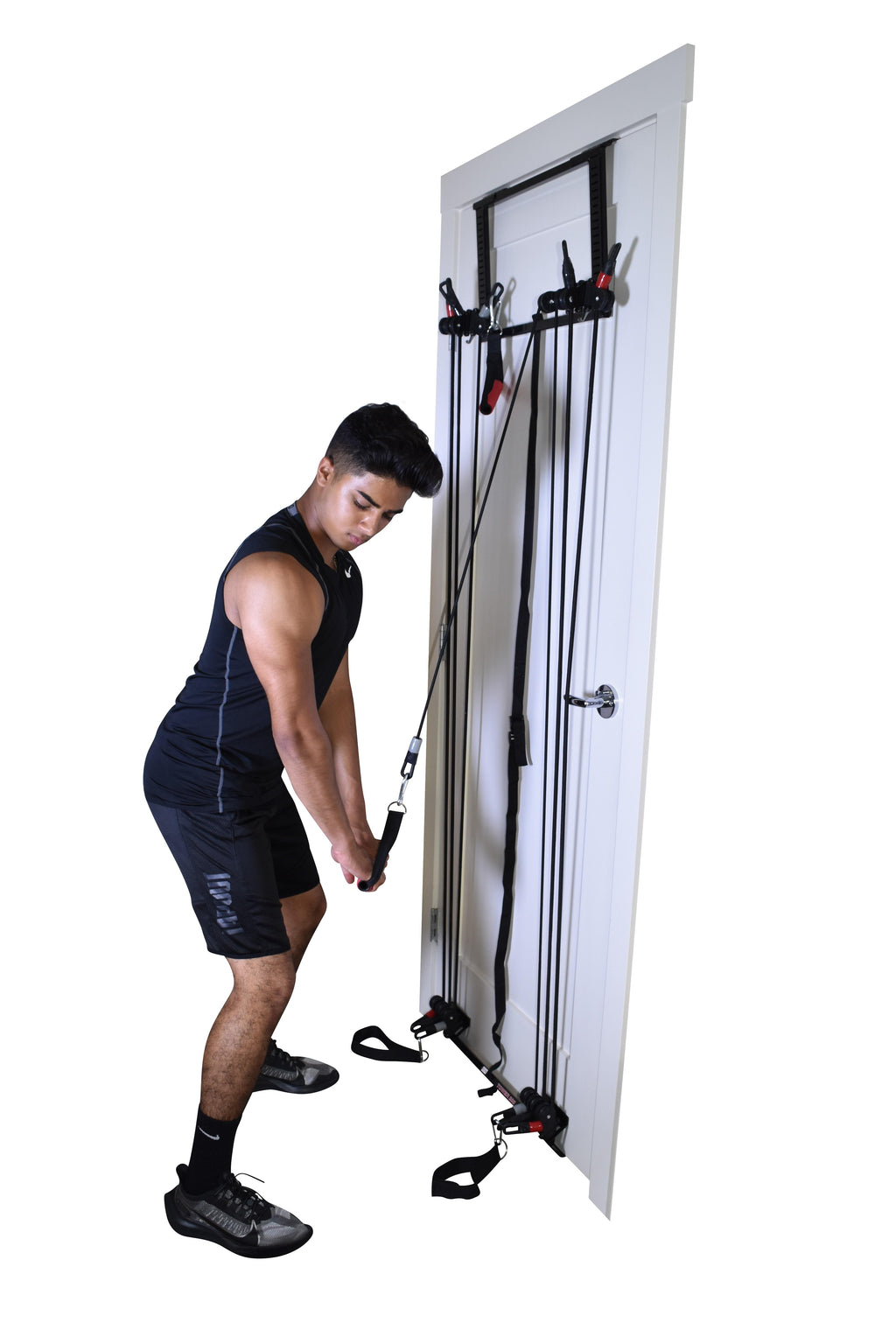 Tower 200 Door Gym Full Body Home Gym Exercise Fitness Workout System Strength Training including Straight Resistance Bar, DVD, Exercise Chart