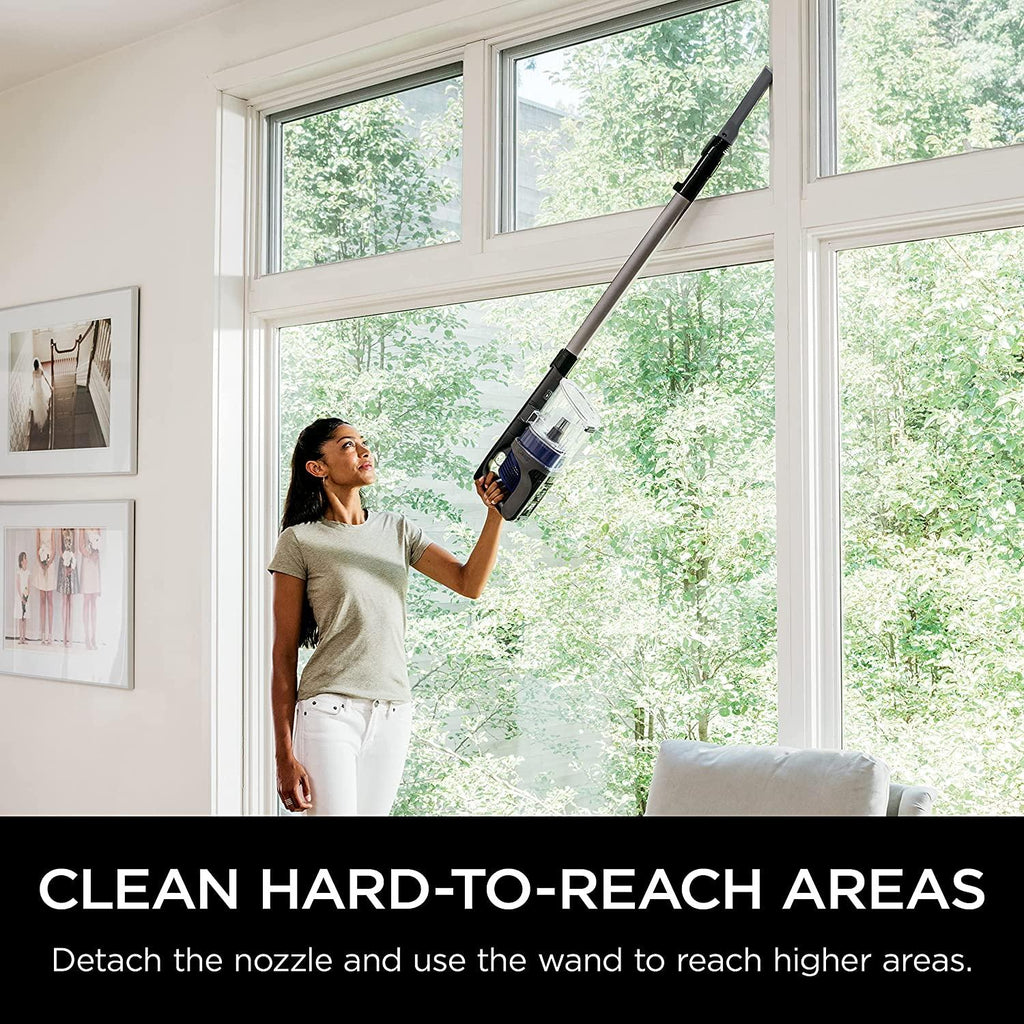 Shark IX141 Pet Cordless Stick Vacuum with XL Dust Cup, LED Headlights, Removable Handheld, Crevice Tool &amp; Pet Multi-Tool, 40min Runtime, Grey/Iris