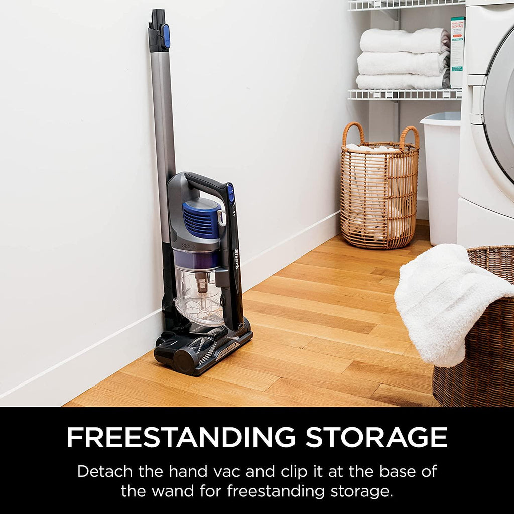 Shark IX141 Pet Cordless Stick Vacuum with XL Dust Cup, LED Headlights, Removable Handheld, Crevice Tool &amp; Pet Multi-Tool, 40min Runtime, Grey/Iris