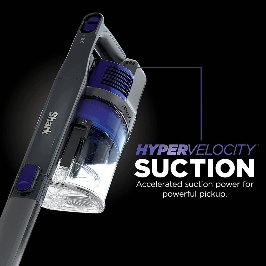 Shark IX141 Pet Cordless Stick Vacuum with XL Dust Cup, LED Headlights, Removable Handheld, Crevice Tool &amp; Pet Multi-Tool, 40min Runtime, Grey/Iris
