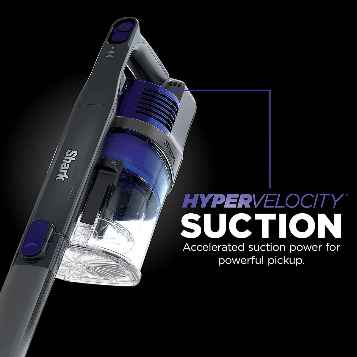 Shark IX141 Pet Cordless Stick Vacuum with XL Dust Cup, LED Headlights, Removable Handheld, Crevice Tool &amp; Pet Multi-Tool, 40min Runtime, Grey/Iris
