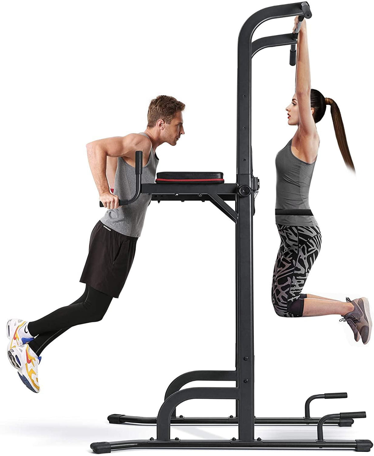 MaxKare 4 Level Adjustable Power Tower Workout Dip Stand  for Home Gym-Version