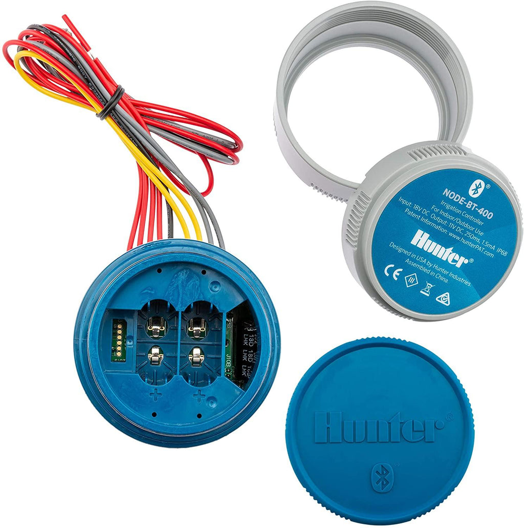 spw hunter node-bt-200 two zone bluetooth enabled irrigation controller 9v dual station timer nodebt200