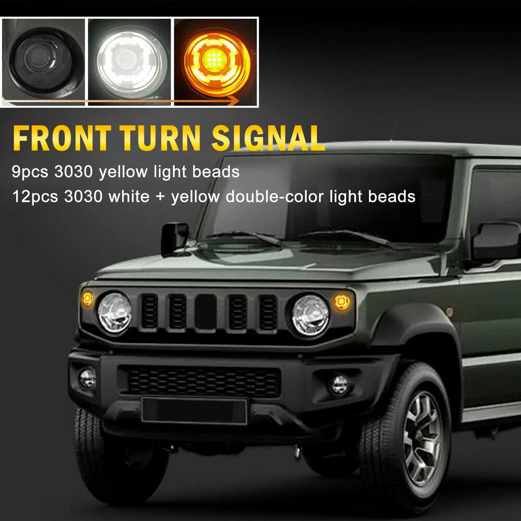 Pair of Front Turn Signal Lamp Light For Suzuki Jimny JB64 JB74 2019-2023 Smoked