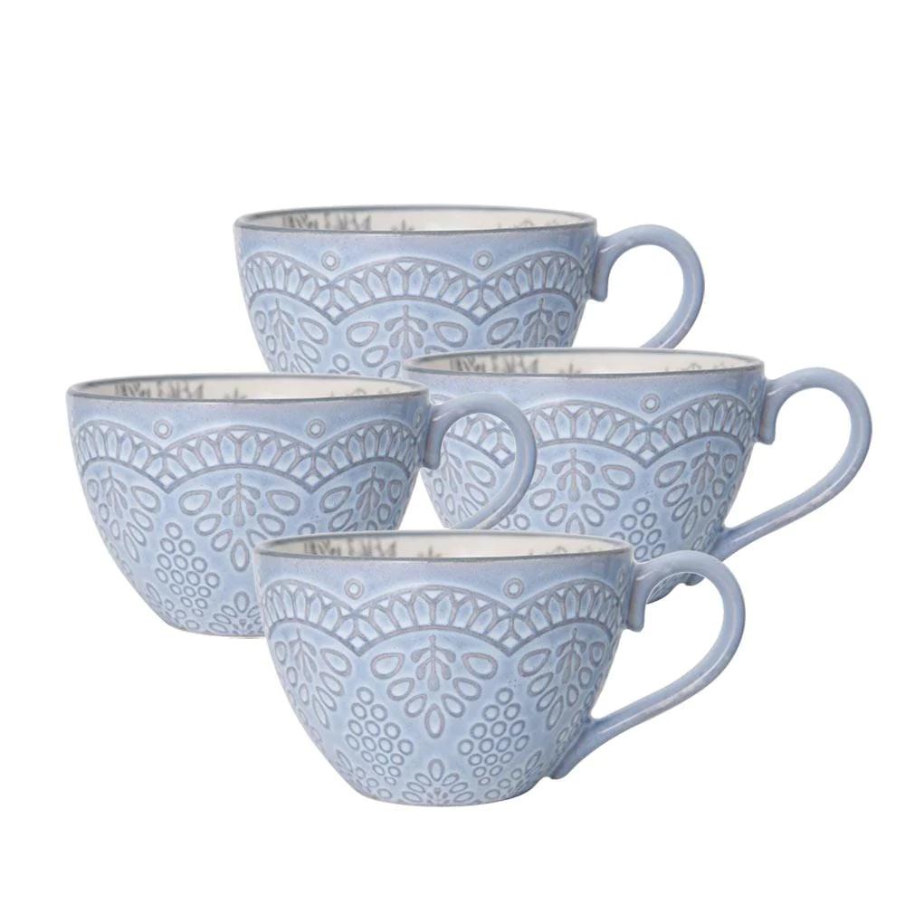 Gabriela Gray Set of 4 Mugs