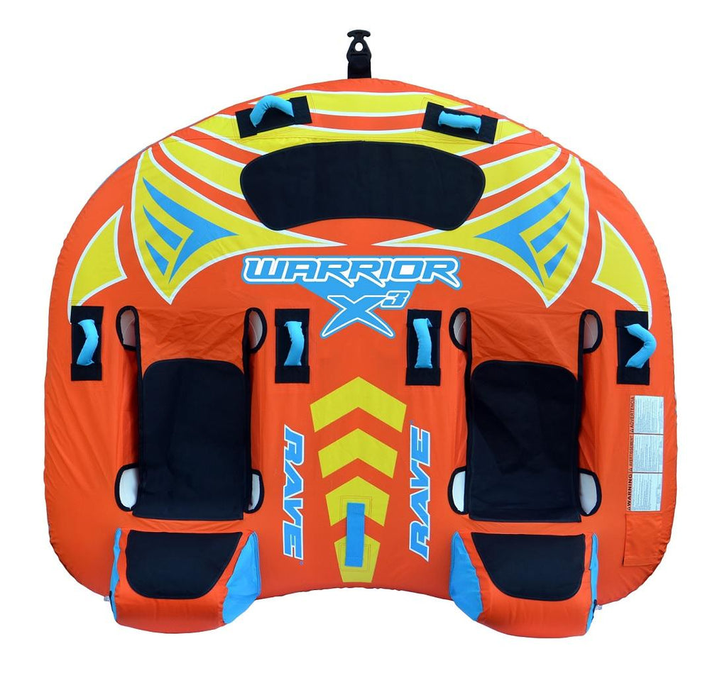 Rave Sports 02643 Warrior X3 Inflatable Three Rider Towable Water Tube