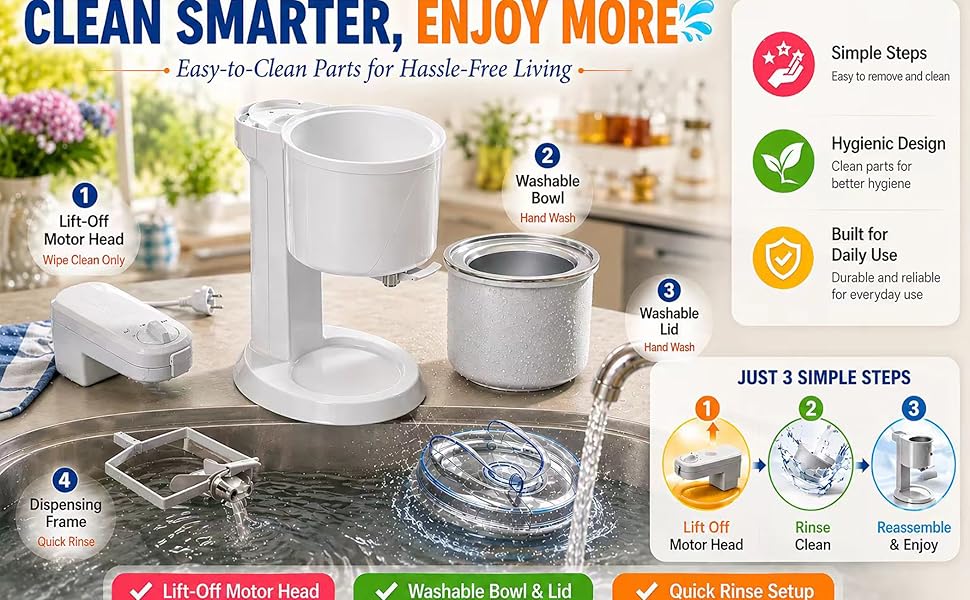 Electric 1.0 Qt Soft Serve Ice Cream Machine with Freezer Bowl, Countertop Ice Cream Maker Machine, Homemade Ice Cream Swirl, Sorbet & Frozen Yogurt Maker, Easy to Clean,Fast Churn 20-35 Minutes