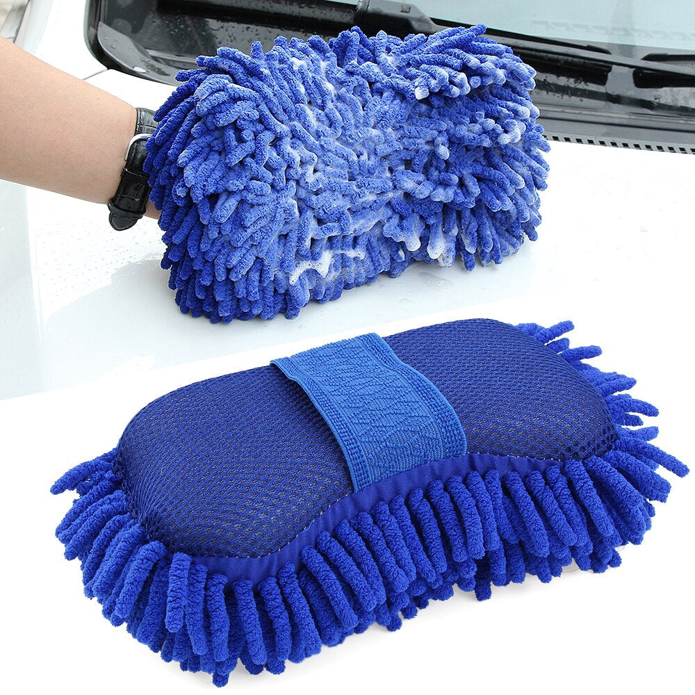 Car Motorcycle Washing SponBrush Soft Chenille Microfiber For Car Body Cleaning Water Absorbtion SponBrushes Detailing Washer