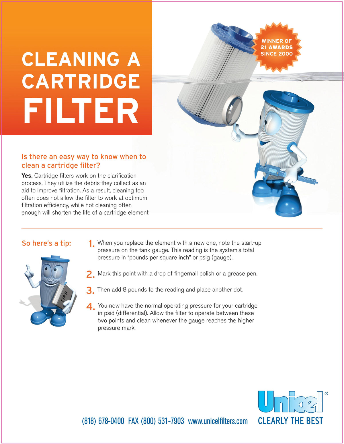 Unicel C-8409 Swimming Pool Replacement Filter Cartridge (2 Pack)