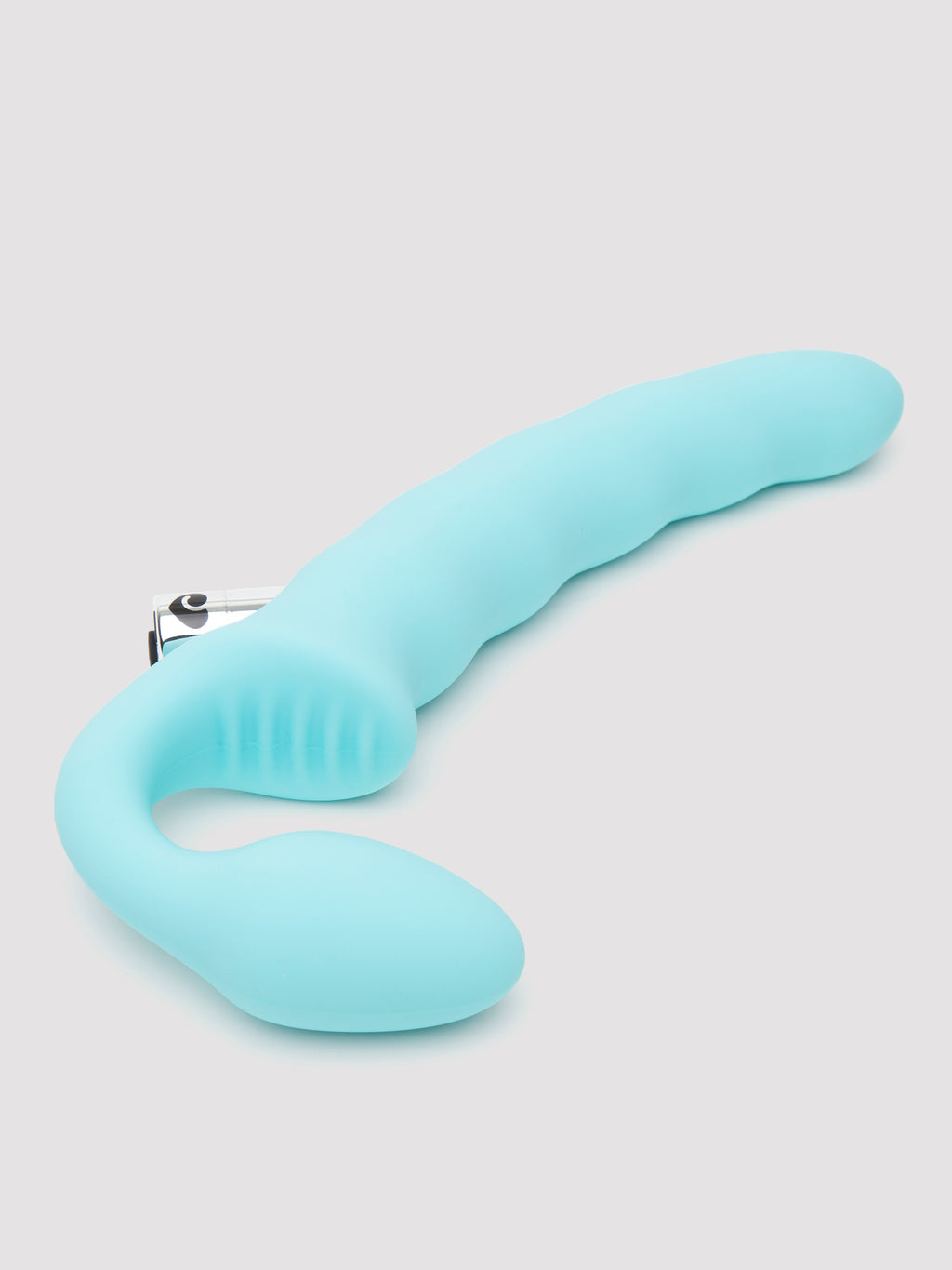 Lovehoney Posable Rechargeable Vibrating Strapless Strap-On, Blue
