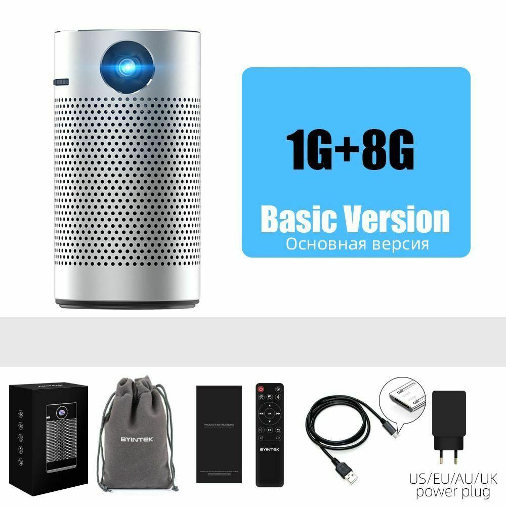 pocket portable smart projector android 8.1 os wifi 1080p 4k tv led home theater