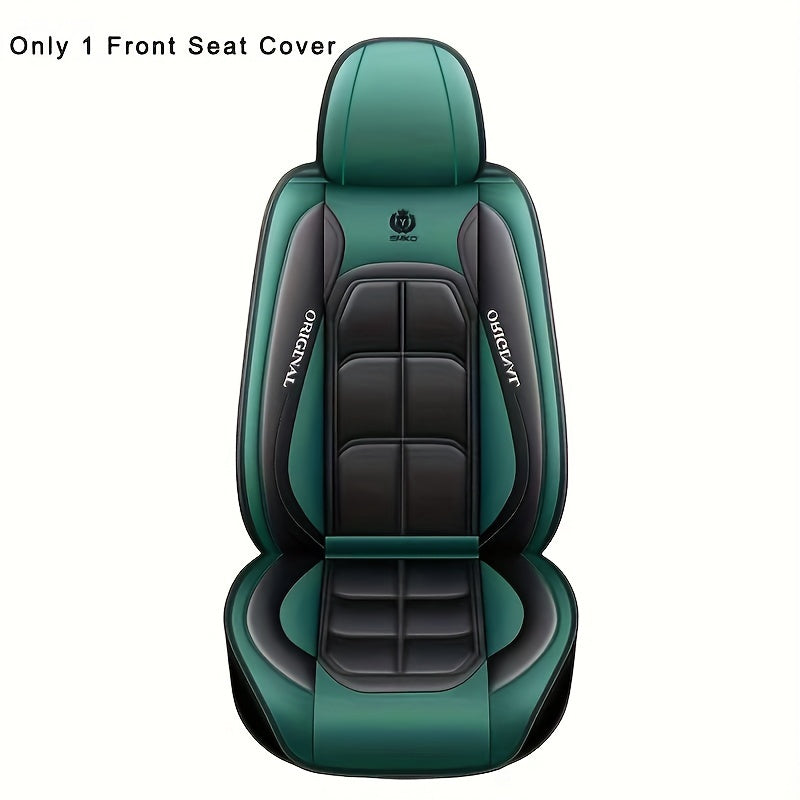 1pc Universal Car Seat Covers PU Leather Seat Covers Cushion Car Seat Protector Mat For Sedan SUV Car Accessories (Only 1 Front Seat Cover)