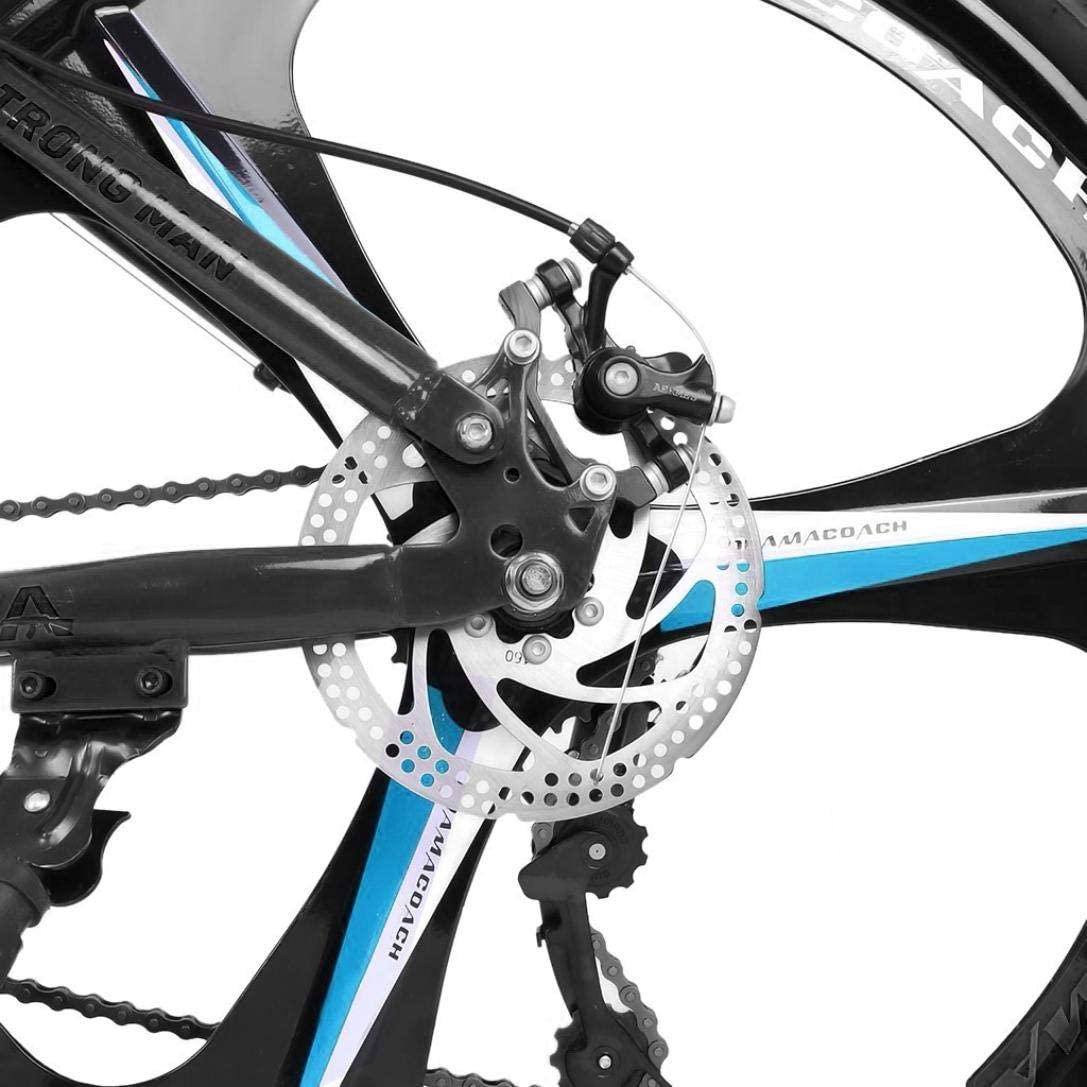 26in Folding Mountain Bike 21 Speed Full Suspension MTB Bikes High Carbon Steel Frame Disc Brakes Lightweight Black