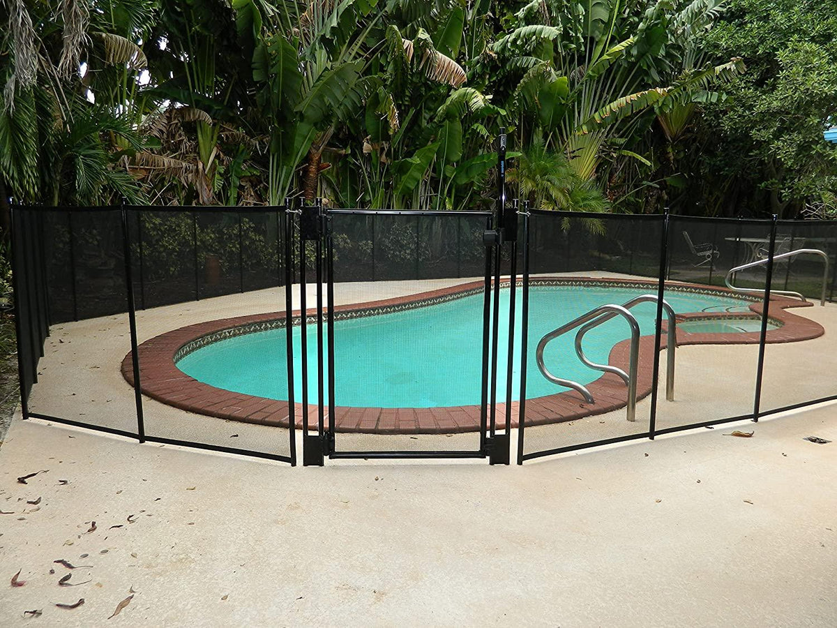 Pool Fence DIY by Life Saver Self-Closing Gate Kit, Black