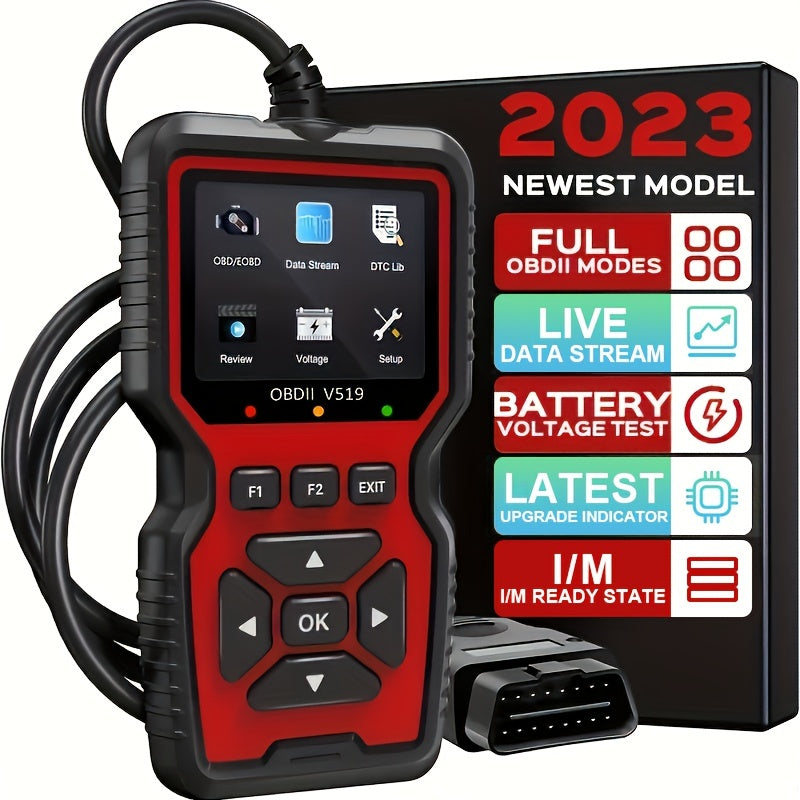 OBD2 Scanner Live Data Professional Mechanic OBDII Diagnostic Code Reader Tool For Check Engine Light V519