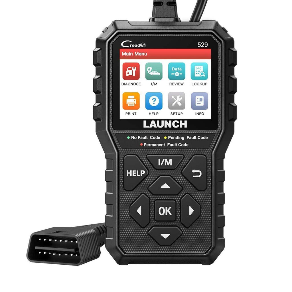 LAUNCH OBD2 Scanner CR529 One-Click I/M, Full OBDII Code Reader, 5 Years Quality Backup, F Ree Lifetime Update Diagnostic Scan Tool, Clear Codes