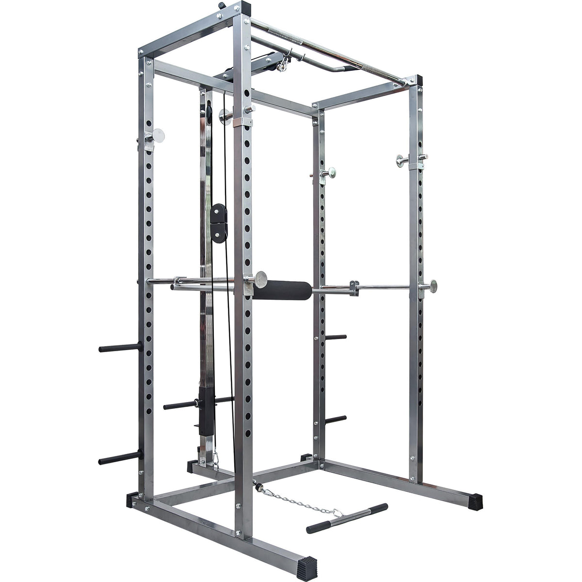 Dodocool Multi Function Power Cawith Lat Pull Down and Low Row Home Gym Equipement Olympic Squat Cafor Weight Training