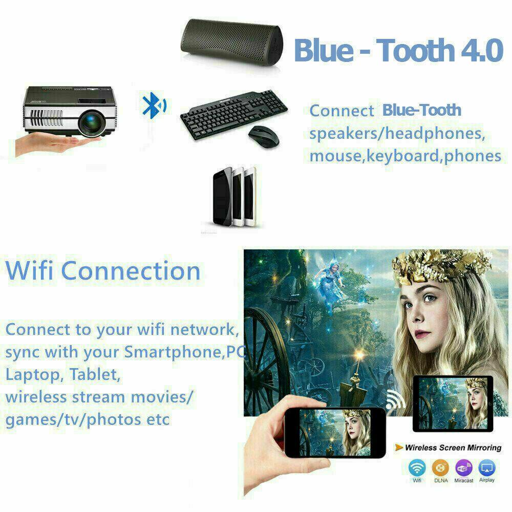led wifi smart projector 1080p home theater proyector airplay wireless party tv