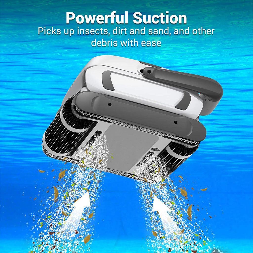 Aiper Smart Orca 1200 Pro Automatic Robotic Wall Climbing Swimming Pool Cleaner with Tangle Free 50 Foot Cord, Dual PVC Brushes,
