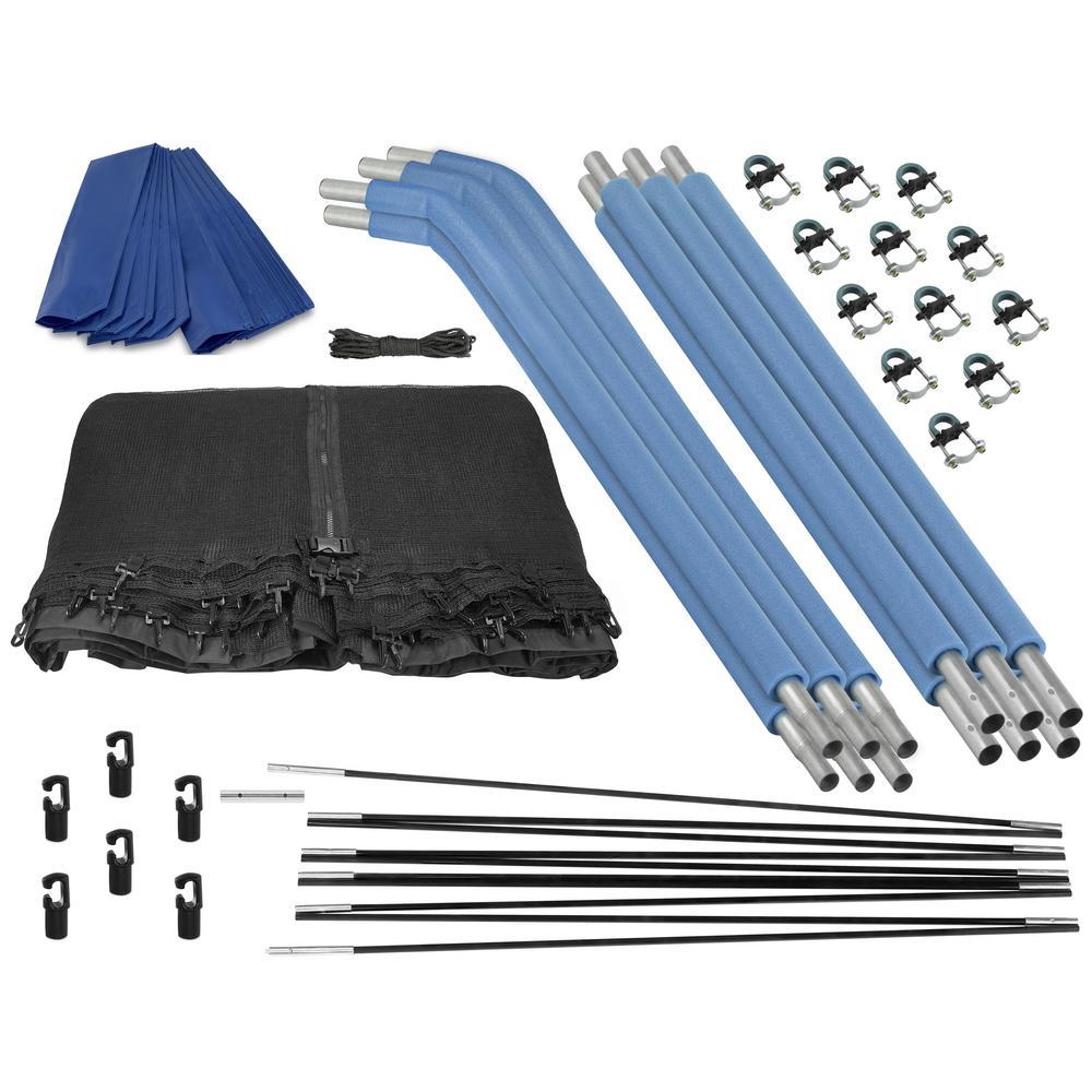Trampoline Enclosure Set with Top Ring Enclosure System, to fit 11 ft. Round Frames, for 3 or 6 W-Shaped Legs