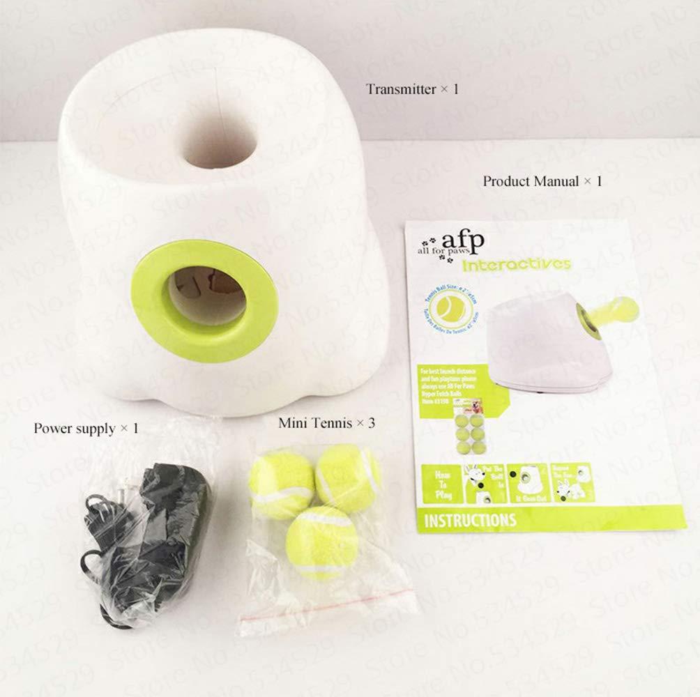 TFENGHUANG Pet Dog Toy Automatic Toss Throw Ball Thrower Tennis Launcher Funny Dog Toy Smart Tennis Transmitter