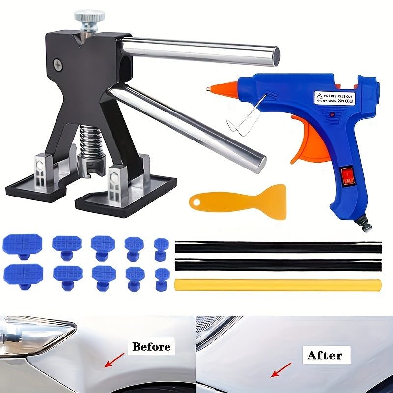 Car Body Paintless Dent Repair Tools Dent Repair Kit Car Dent Puller With Glue Puller Tabs Removal Kits