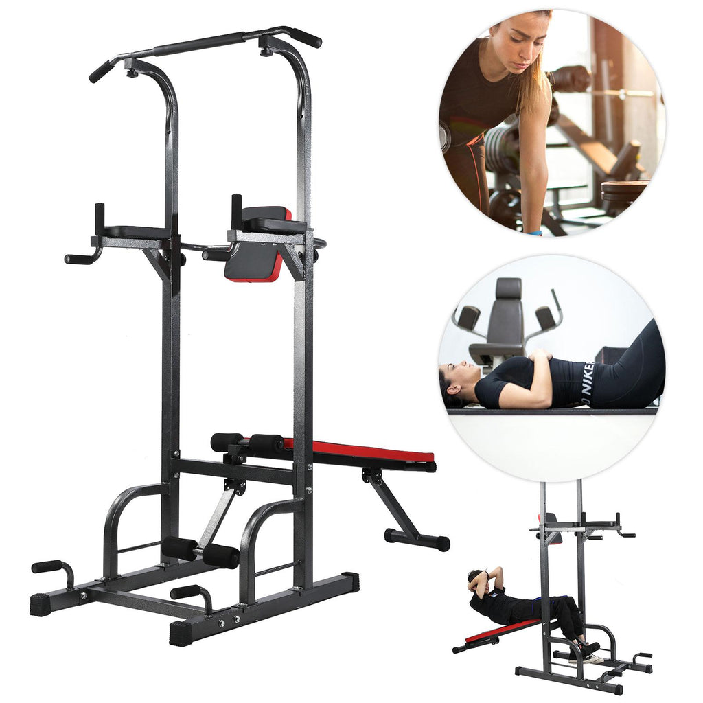 Zerodis Pull閳ユ唹ps Bar, Multifunction Pull閳ユ唹p Frame Bracket with Foldable Supine Position Plate Fitness Equipment Fitness Trainer