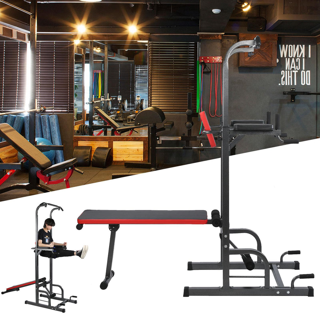 Garosa Fitness Trainer,Multifunction Pull閳ユ唹p Frame Bracket with Foldable Supine Position Plate Fitness Equipment,Pull閳ユ唹p Bracket